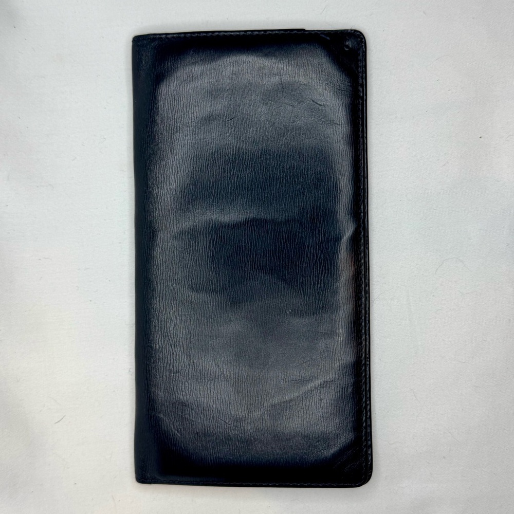 Cartier Black Leather Bifold Long Wallet